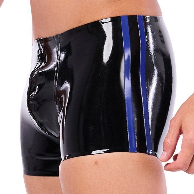 Short en latex Xrub avec Zip Avant/Arrière 