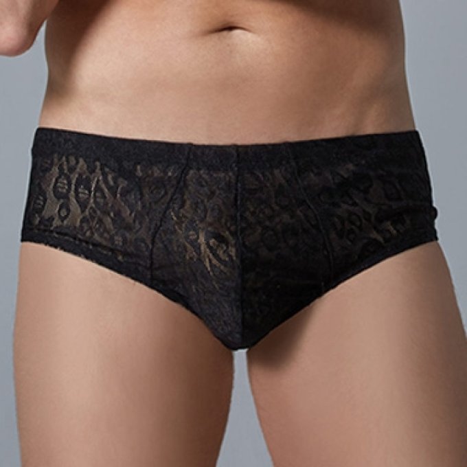 Shorty Dentelle Léopard Allure Noir