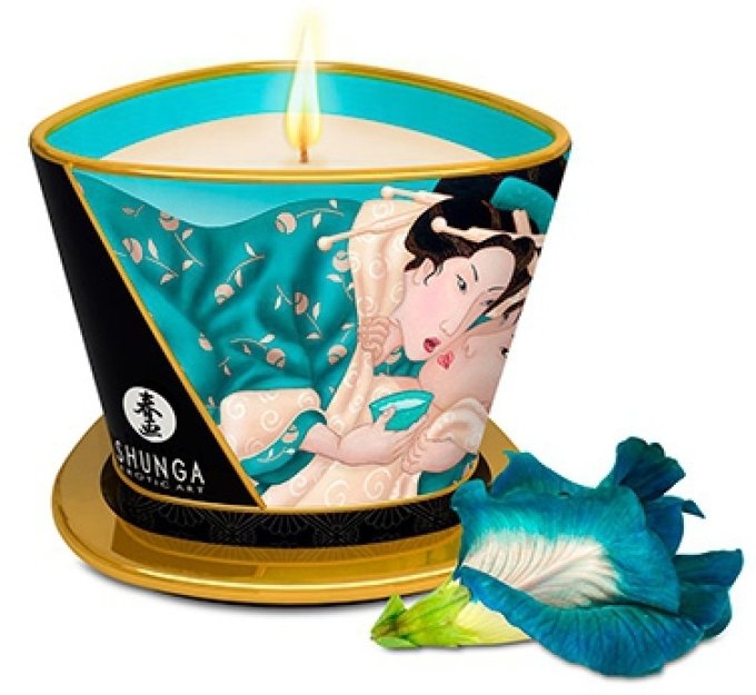 Bougie de massage Shunga ISLAND BLOSSOMS Fleurs des Iles