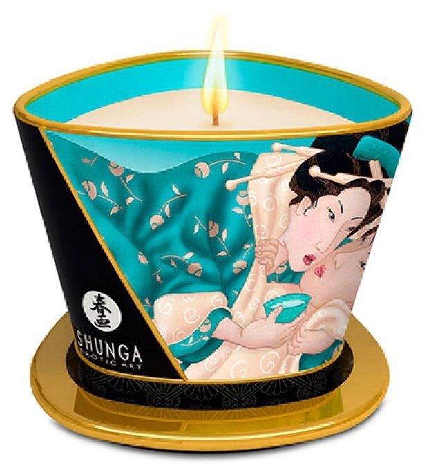 Bougie de massage Shunga ISLAND BLOSSOMS Fleurs des Iles