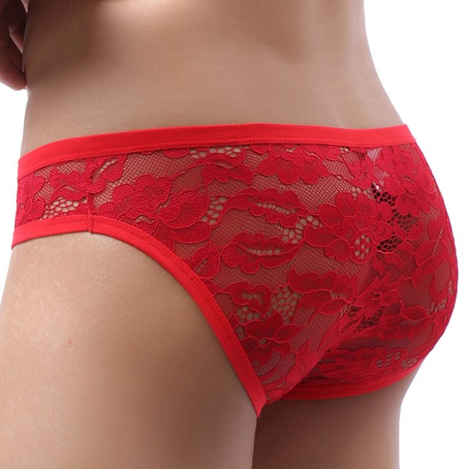 Slip en dentelle Floom Rouge