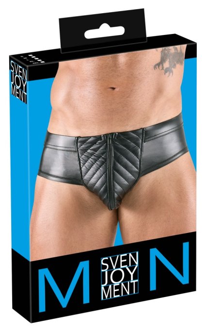 Slip sexy ouvert Maten Noir