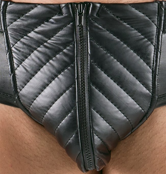 Slip sexy ouvert Maten Noir