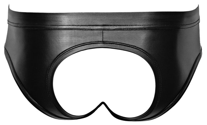 Slip sexy ouvert Maten Noir