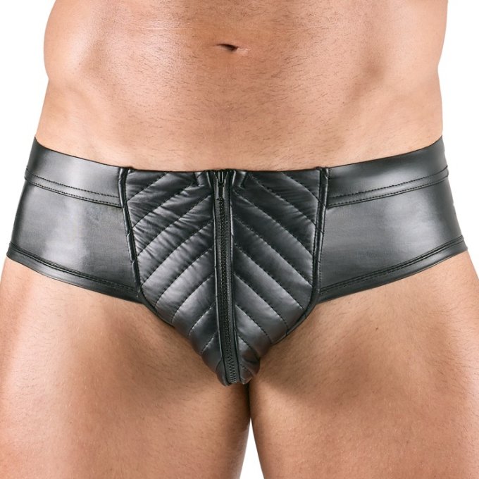 Slip sexy ouvert Maten Noir