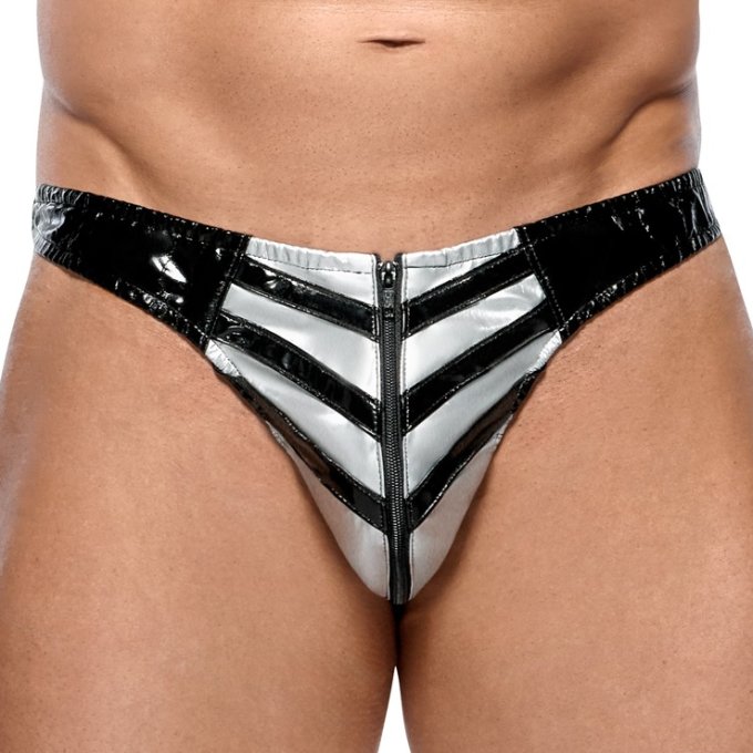 Slip sexy Vinyl Raft Noir-Argenté