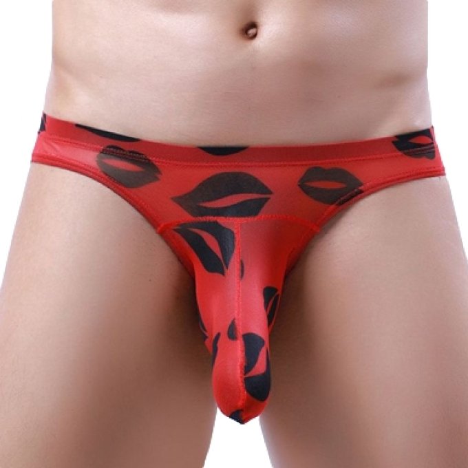 Slip Trompe KISS LIPS Rouge