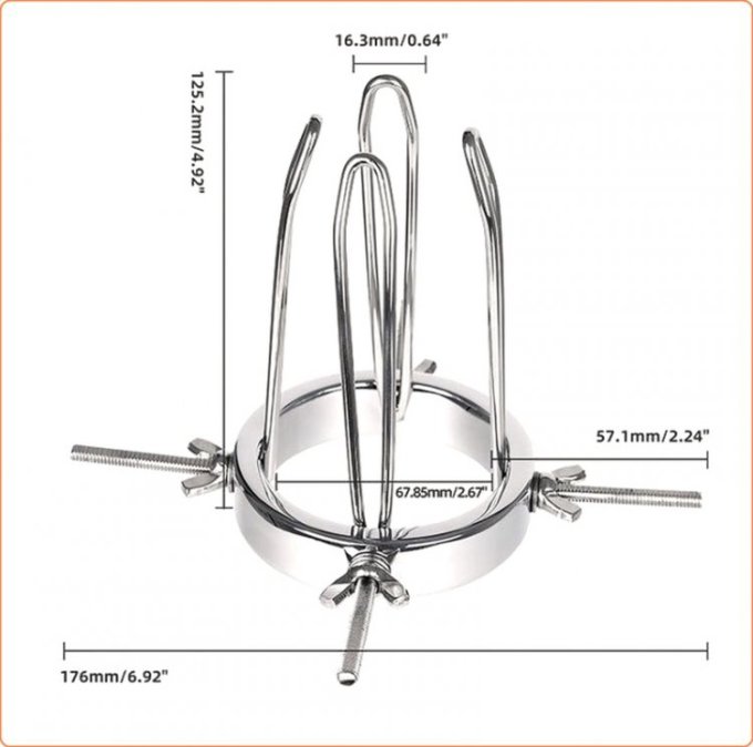 Speculum anal en métal LONG PIPE 11.5cm