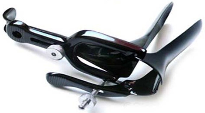 Speculum en métal noir 11 x 3.5 cm