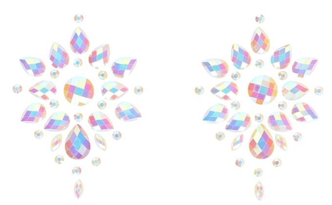 Stickers Cache-seins strass phosphorescents Glow Nipples