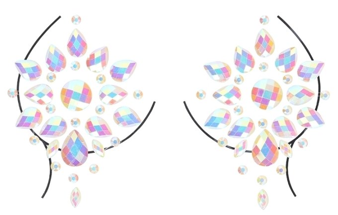 Stickers Cache-seins strass phosphorescents Glow Nipples