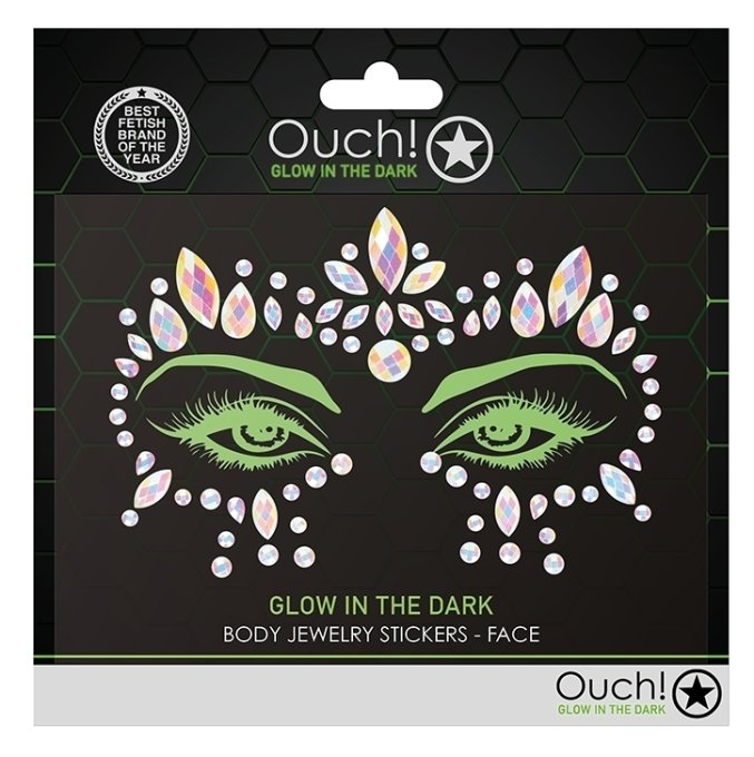 Stickers Strass Contours des Yeux phosphorescents Glow Jewelry