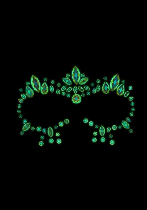 Stickers Strass Contours des Yeux phosphorescents Glow Jewelry