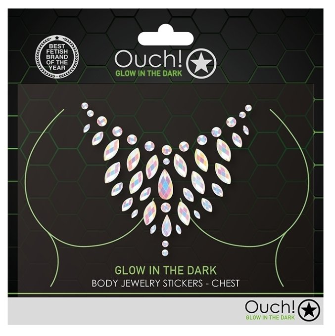 Stickers Strass Décolleté Phosphorescents Glow Chest