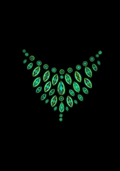 Stickers Strass Décolleté Phosphorescents Glow Chest