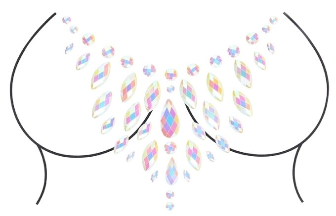 Stickers Strass Décolleté Phosphorescents Glow Chest