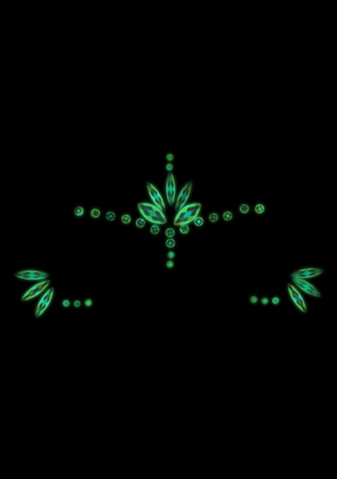 Stickers Strass Visage phosphorescent Glow Jewelry