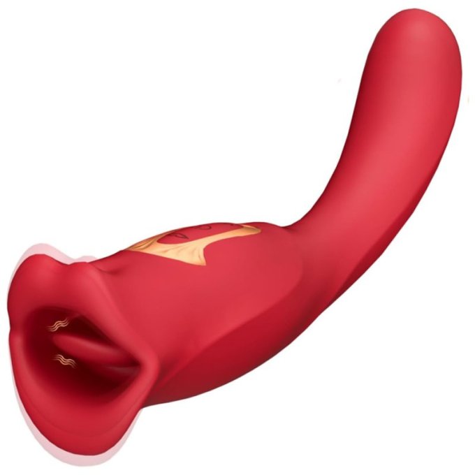 Stimulateur Anulingus avec Gode Lips Tongue 10 x 3.4cm