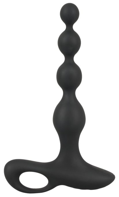 Stimulateur Beads Velvet 16.5 x 3.5 cm Noir
