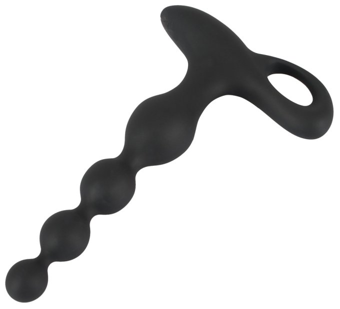 Stimulateur Beads Velvet 16.5 x 3.5 cm Noir
