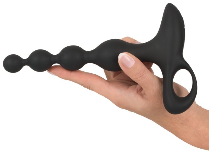 Stimulateur Beads Velvet 16.5 x 3.5 cm Noir