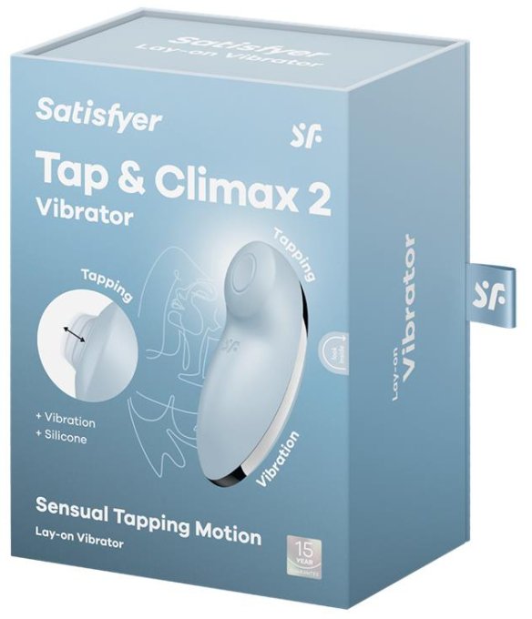 Stimulateur de Clitoris Tap & Climax 2 Bleu Clair