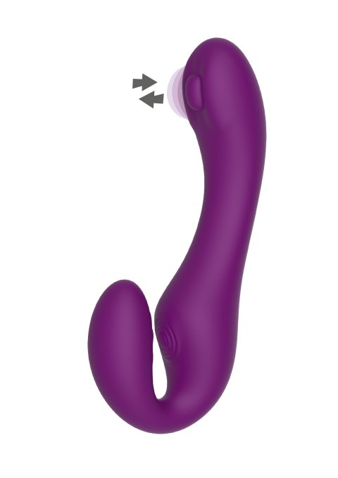 Stimulateur de point G Strapless Strap-On 13 x 3.5cm Violet