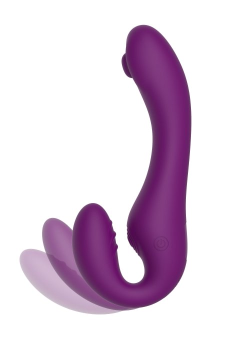Stimulateur de point G Strapless Strap-On 13 x 3.5cm Violet