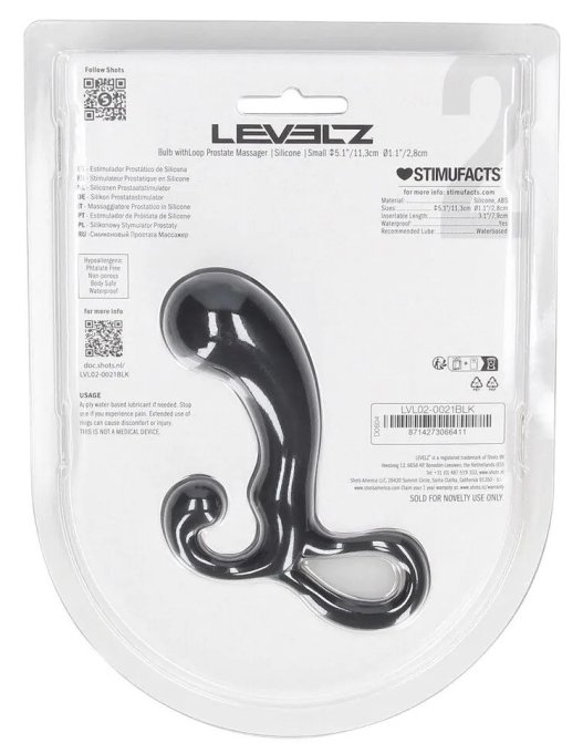 Stimulateur de prostate Bulb Ass S 8 x 2.7 cm Noir