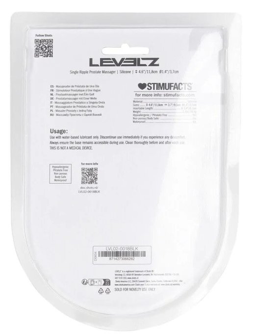 Stimulateur de prostate Single Ripple 9 x 3.6cm