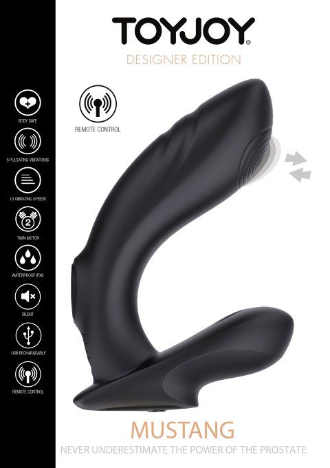 Stimulateur de prostate vibrant Mustang 13 x 3.5cm
