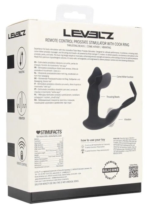 Stimulateur prostatique + Ballstretcher Prosticock 13 x 4cm