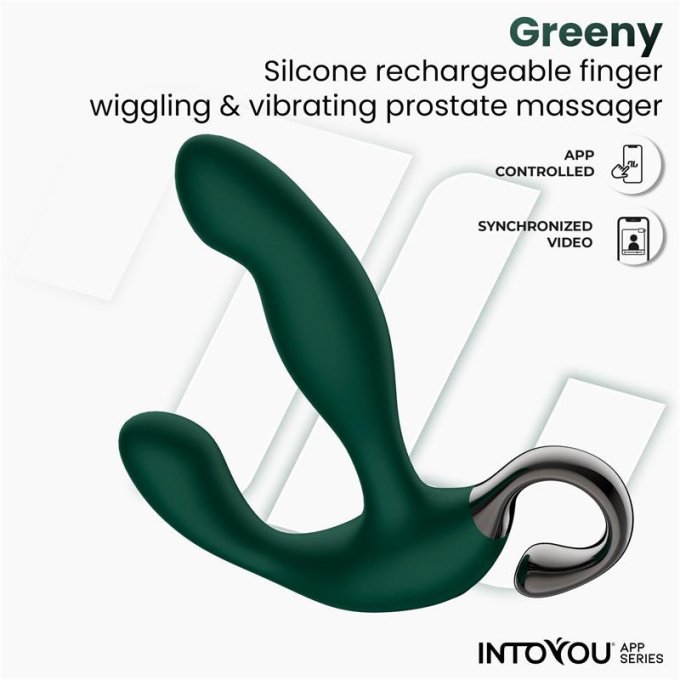 Stimulateur prostatique vibrant Greeny 10 x 2.5cm
