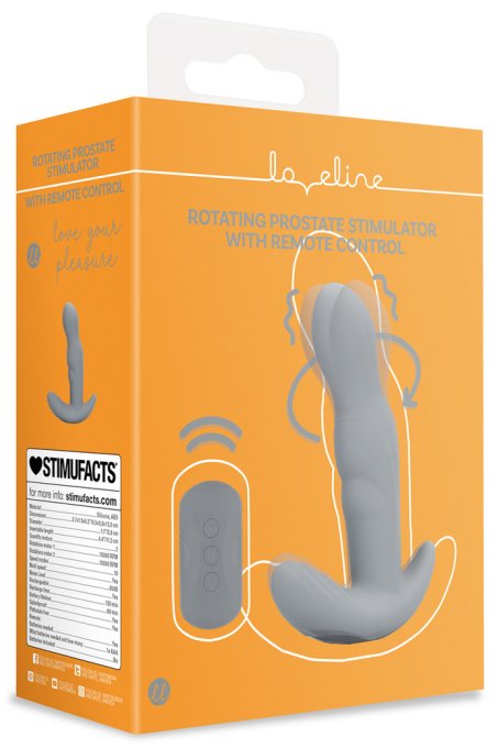 Stimulateur Prostatique Vibrant Rotatif Gothamey 11.5 x 3.4cm Gris