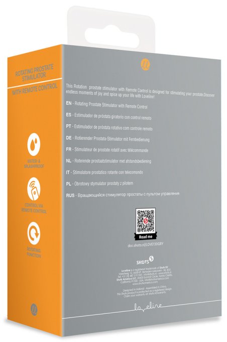 Stimulateur Prostatique Vibrant Rotatif Gothamey 11.5 x 3.4cm Gris