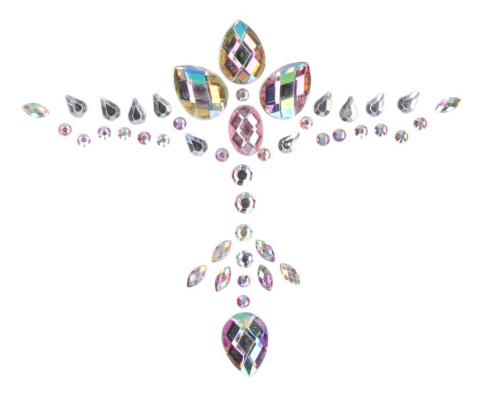 Strass autocollants pour décolleté Dazzling Bling