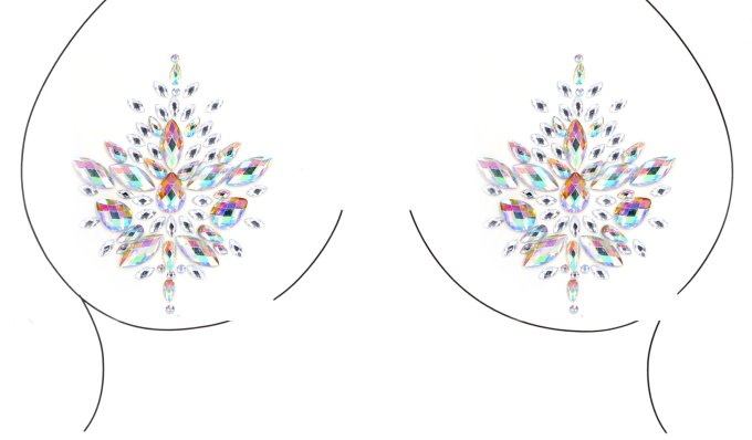 Strass autocollants tétons Dazzling Nipple Bling