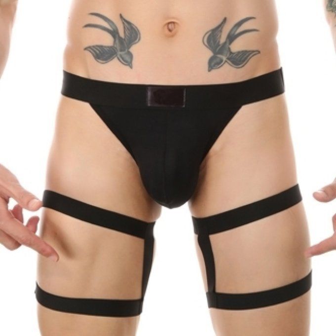 String avec bandes élastiques Clelio Rouge