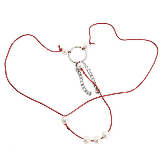 String avec Perles Garcia Rouge