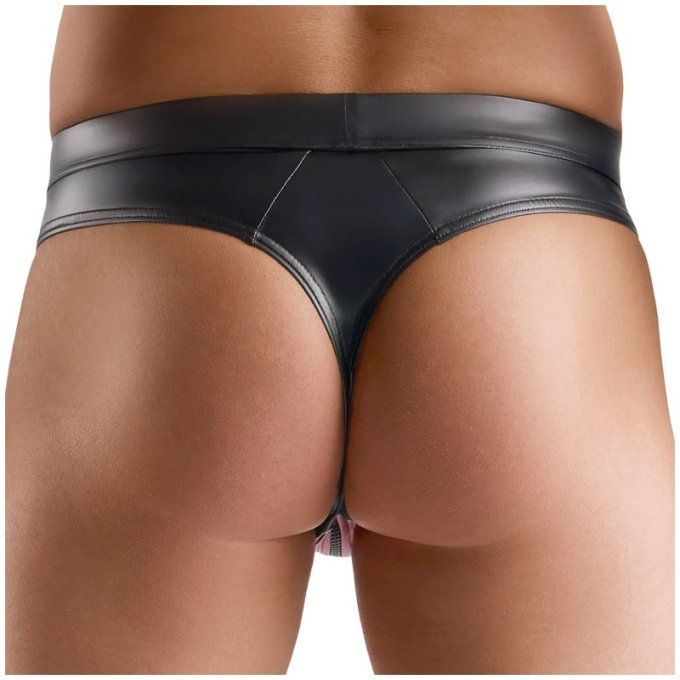 String avec zip Menecio Noir-Rouge
