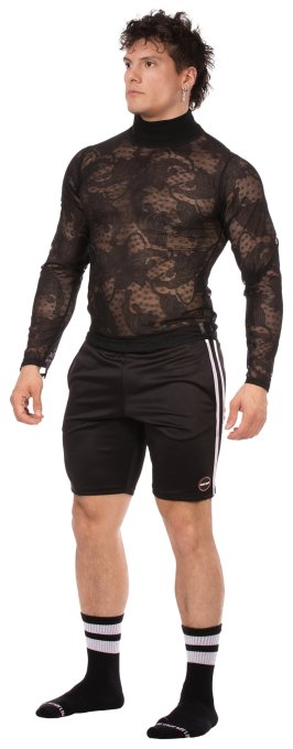 T-shirt Dentelle Mete Noir