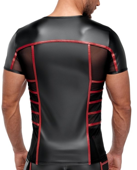 T-shirt TOP ORMETO Noir-Rouge