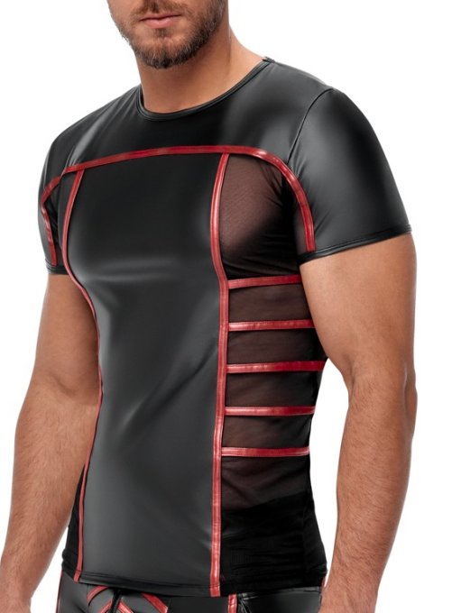 T-shirt TOP ORMETO Noir-Rouge