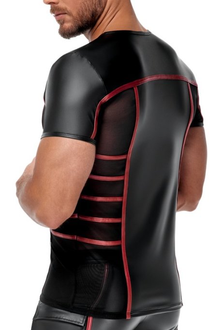 T-shirt TOP ORMETO Noir-Rouge