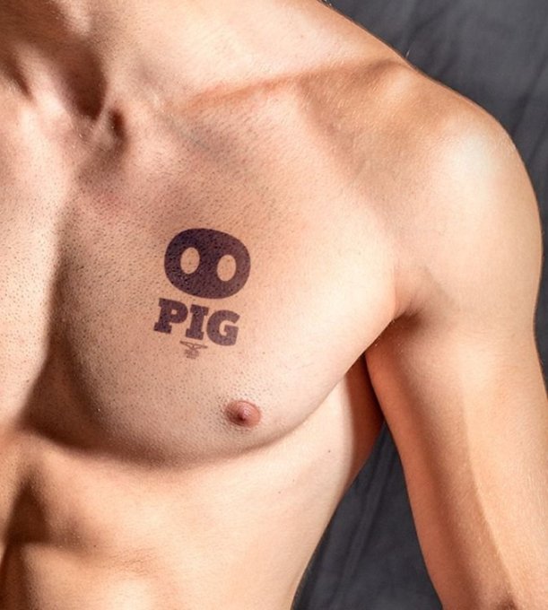 Tatouage éphémère MrB Pig 10 x 10cm