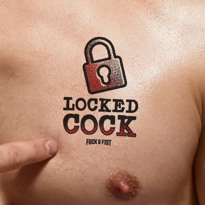 Tatouage temporaire Locked Cock 9 x 6.5cm