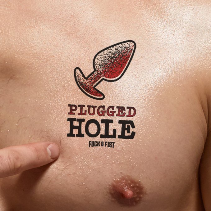Tatouage temporaire Plugged Hole 9 x 6cm