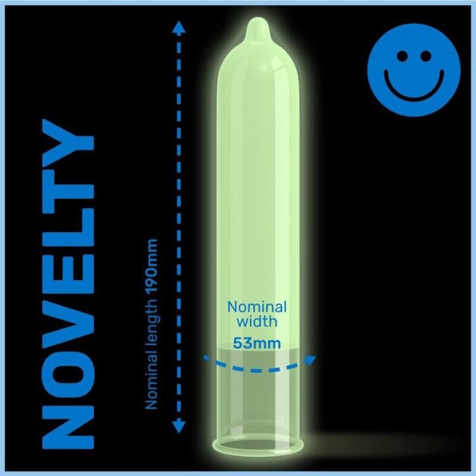 Préservatifs fluorescents GLOW x12