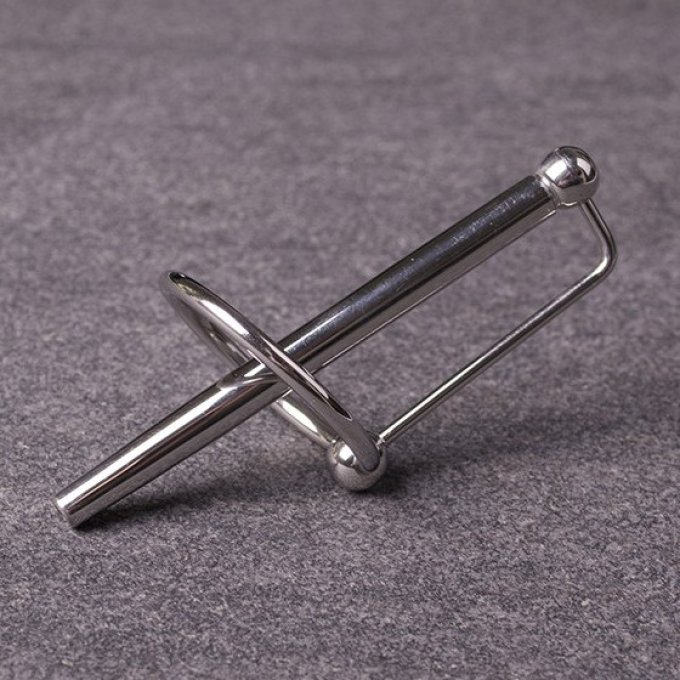 Tige percée d'urètre avec anneau PRINCESS WAND 7.5cm x 6mm