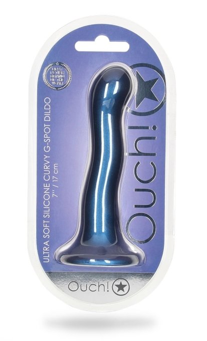 Plug Curvy G-Spot 17 x 3.5cm Bleu